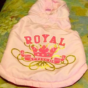 For your girl puppy who thinks she’s all that. Size small. Spot clean only